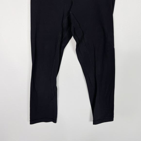Lululemon Womens 2 Black Align Crop Leggings 19" Inseam Nulu Soft Sweat Wicking - Picture 4 of 10
